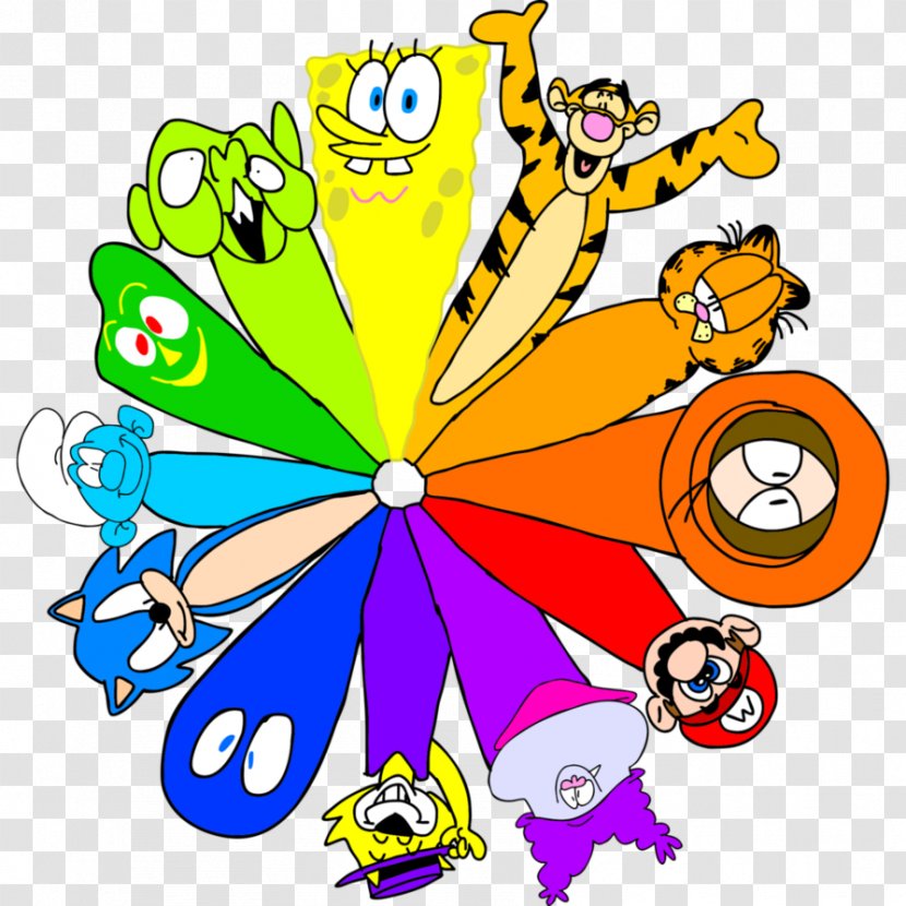 Color Wheel Cartoon Clip Art - Model Sheet - Colors Transparent PNG