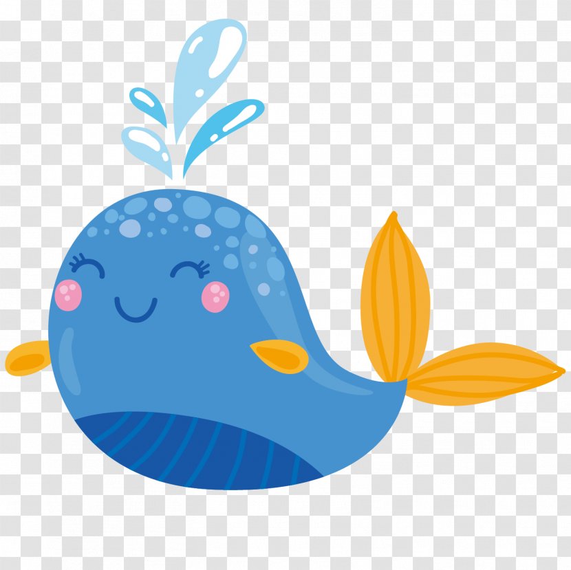 Whale Icon - Fish - Cartoon Cute Little Vector Transparent PNG