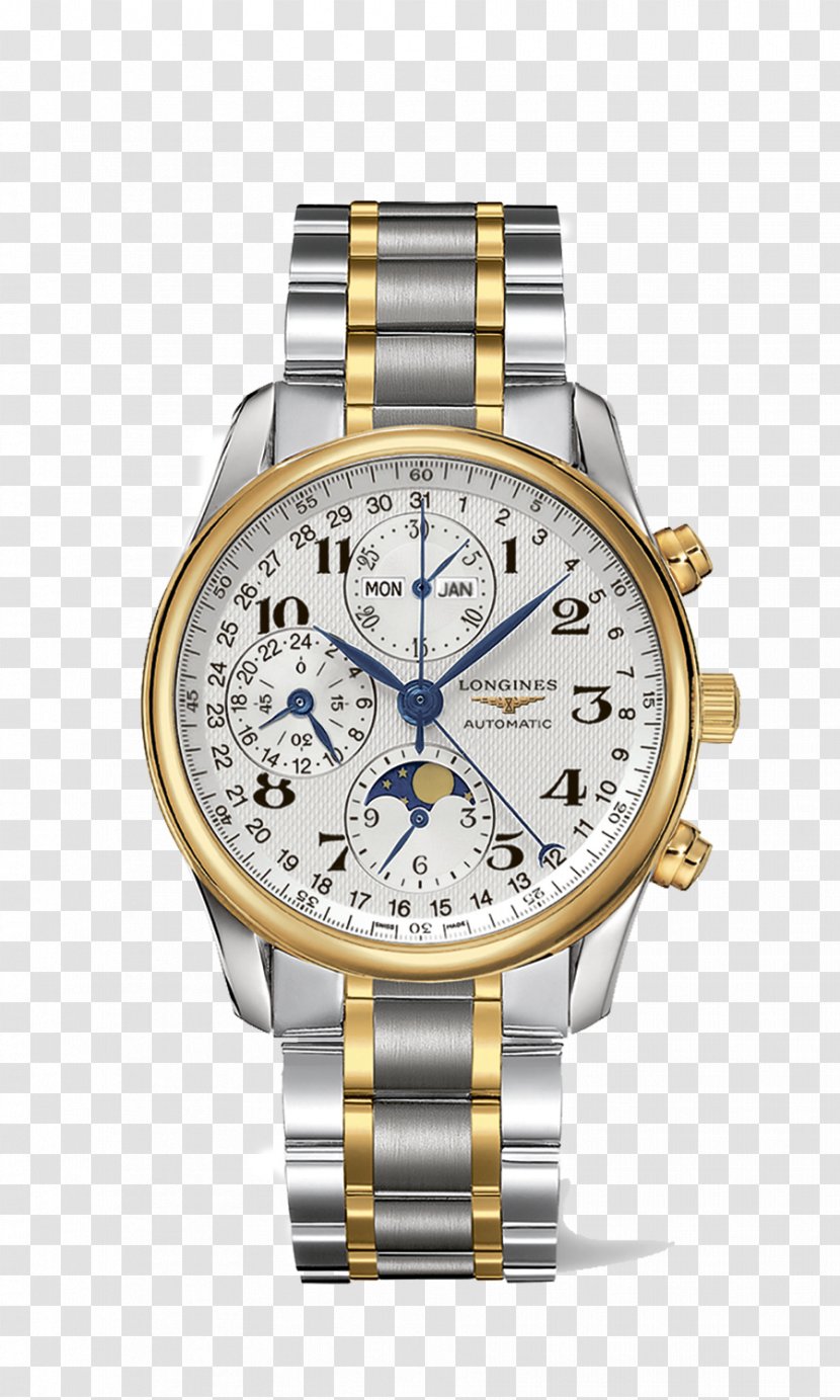 Longines Men's Master Collection L2.673.4.78.3 Chronograph Automatic Watch - Brand - Pocket Transparent PNG