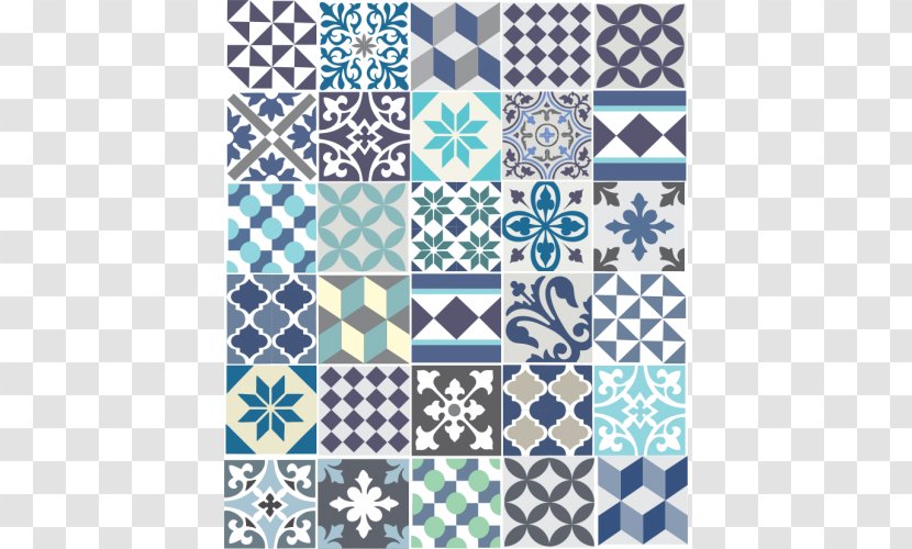 Cement Tile Blue Azulejo Adhesive - Symmetry Transparent PNG