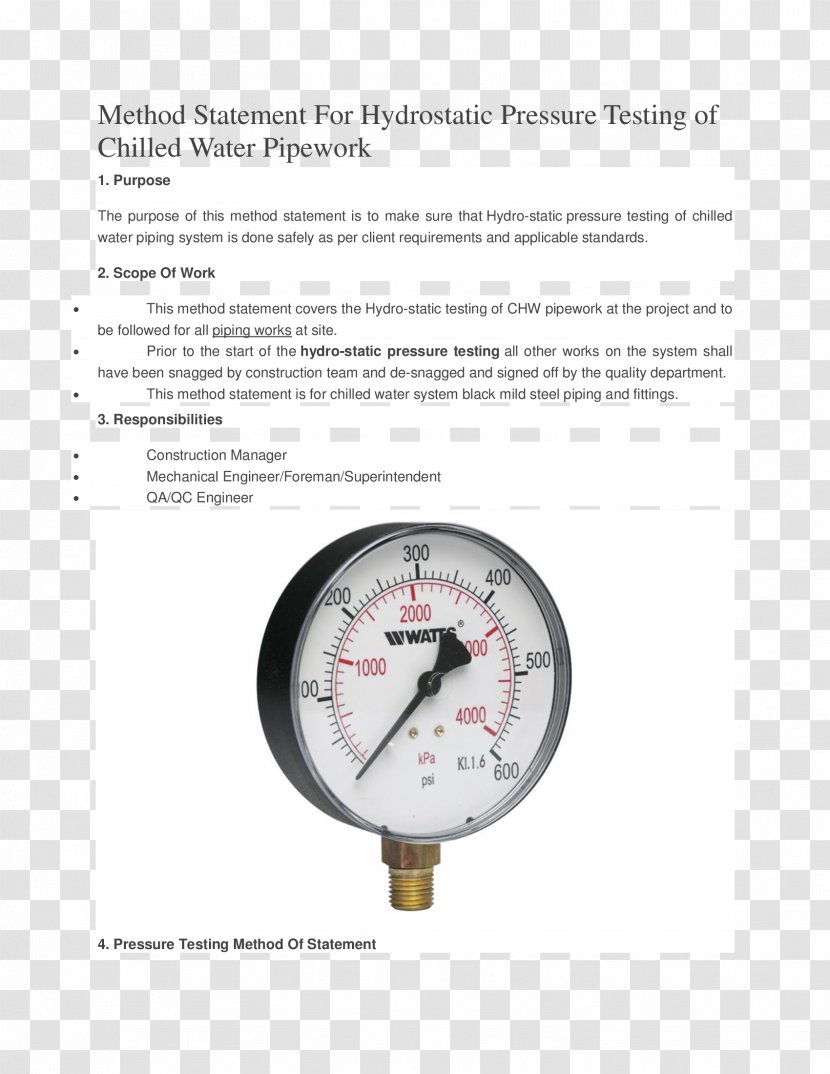 gas pressure measurement