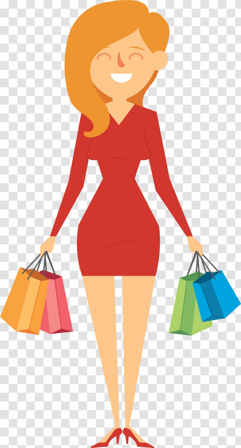 Shopping Illustration - Frame - Happy To Go For Women Transparent PNG