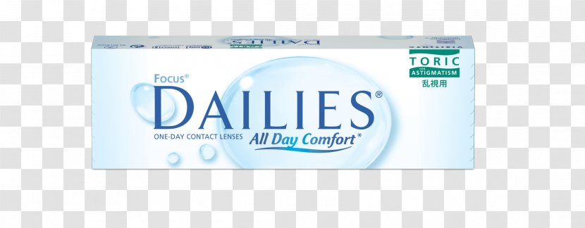 Brand Logo Dailies Toric Font - Contact Lenses Transparent PNG