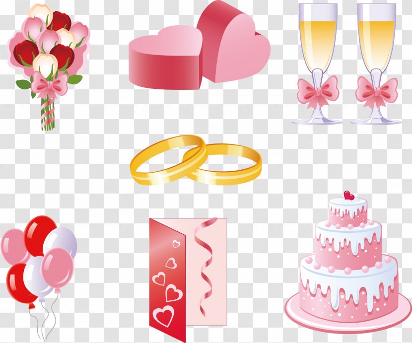 Clip Art - Pink - Wedding Supplies Daquan Transparent PNG