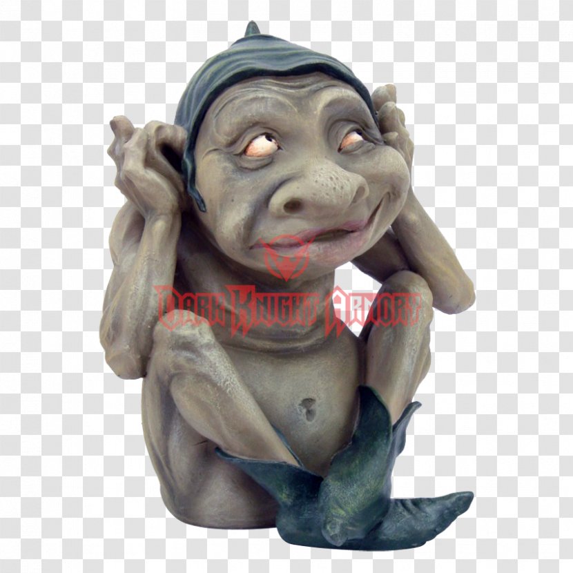 Goblin Three Wise Monkeys Sculpture Art Troll - Hear No Evil Transparent PNG