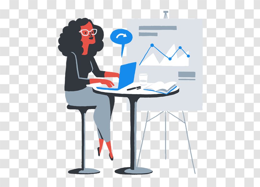 Business Dribbble Illustration - Sitting - Office Transparent PNG