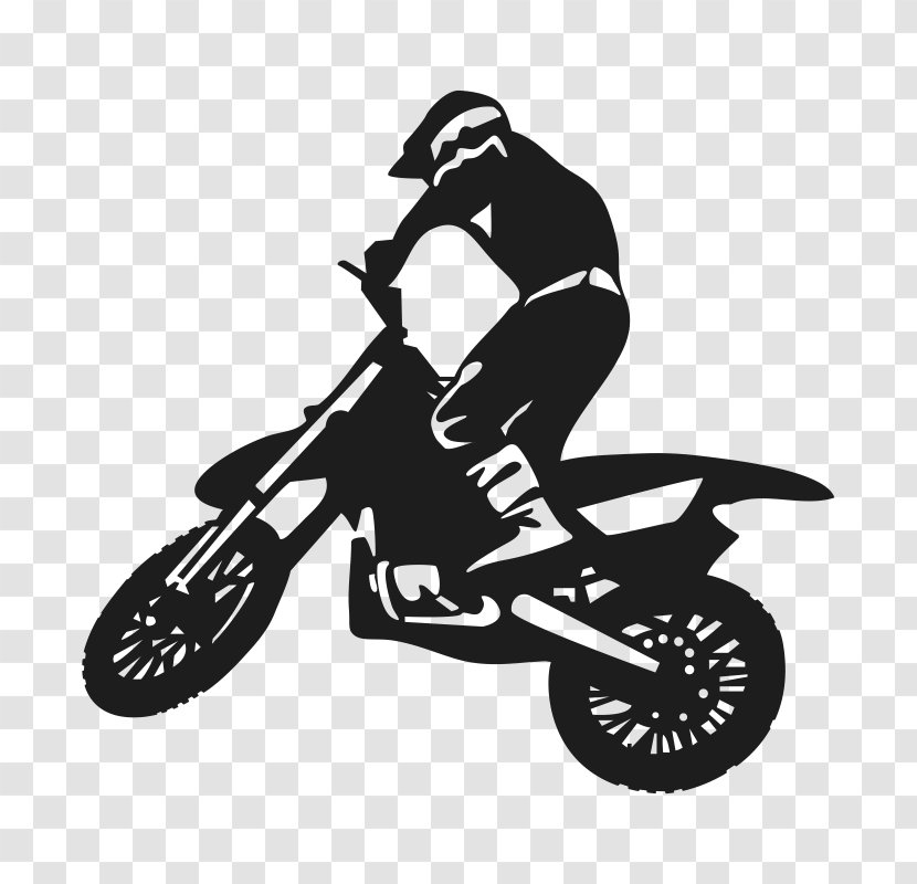 Motorcycle Helmets Motocross Bicycle Clip Art - Black And White Transparent PNG