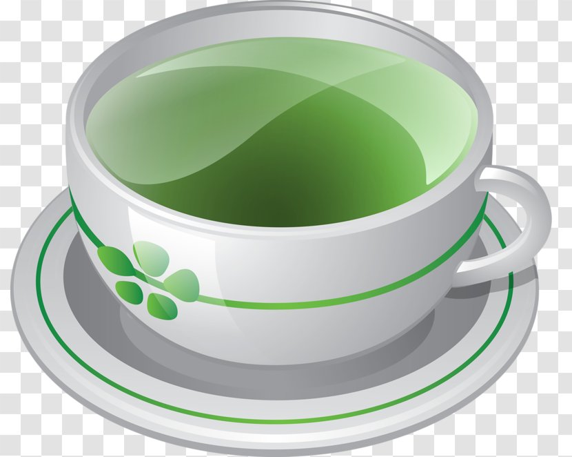Green Tea Coffee Cup White Transparent PNG