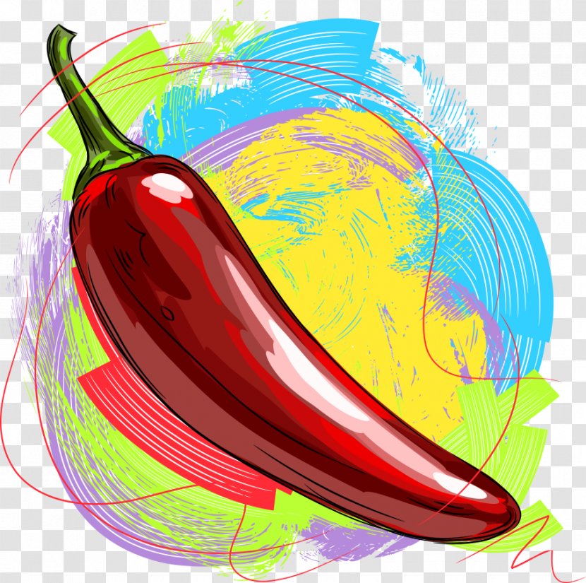 Chili Pepper Bell Jalapexf1o Illustration - Vegetable - Vector Red Transparent PNG