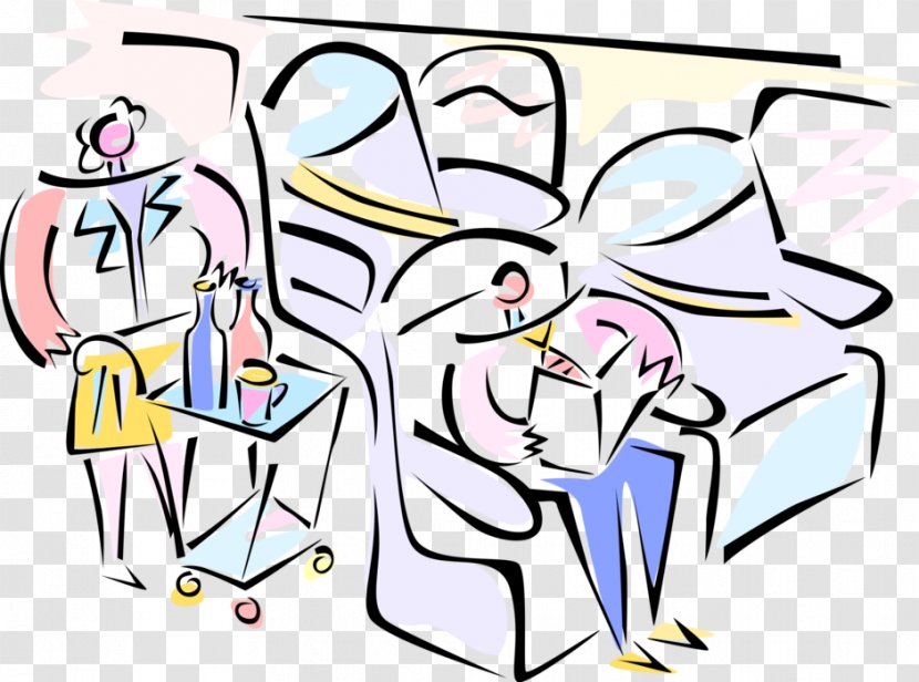 Clip Art Illustration Air Travel Image Vector Graphics - Airline - Dining Cabin Transparent PNG