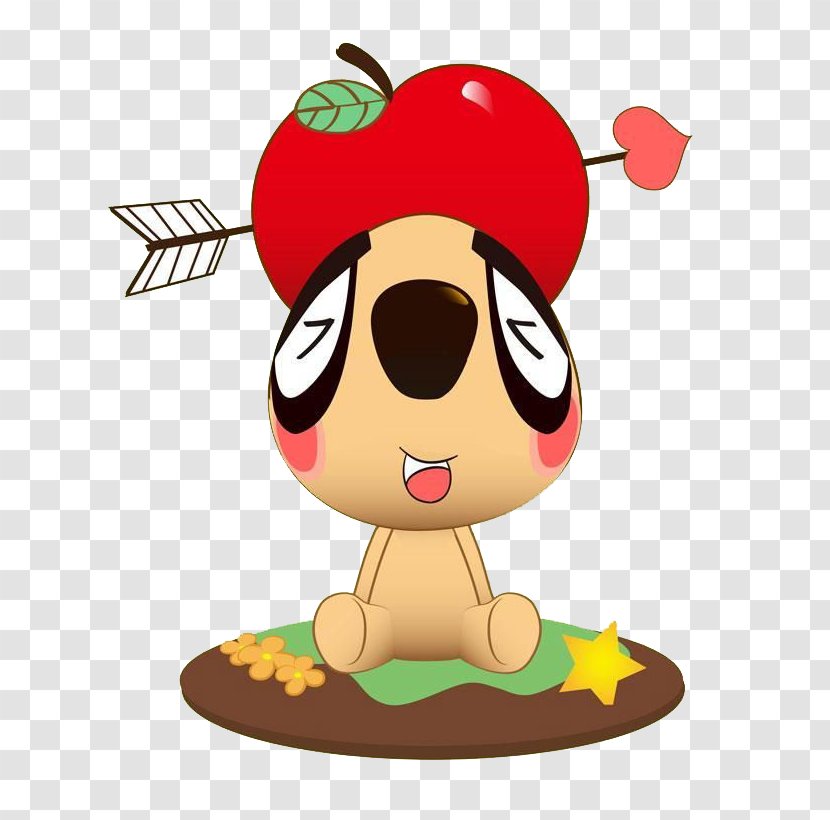 Download Computer File - Red - Very Naughty Cartoon Puppy Transparent PNG