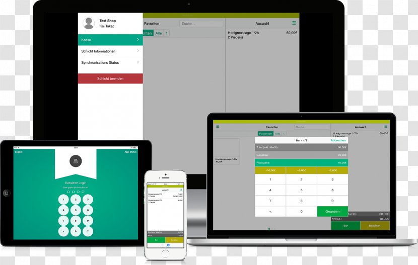 Handheld Devices Restaurant Cash Register Game Blagajna Kassensystem - Technology - Android Transparent PNG