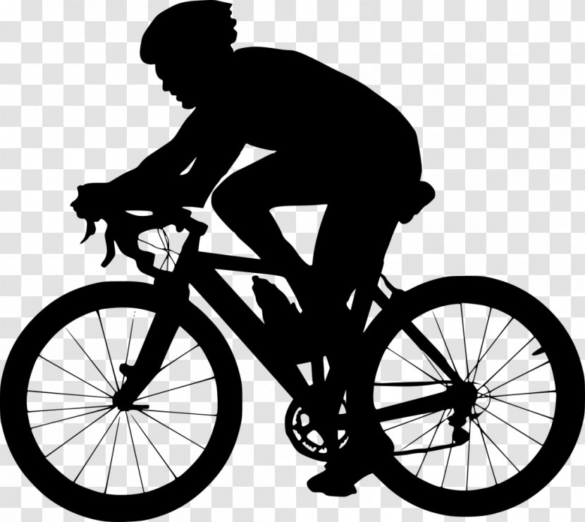Bicycle Clip Art Silhouette Cycling - Part - Riding Motorbike Transparent PNG