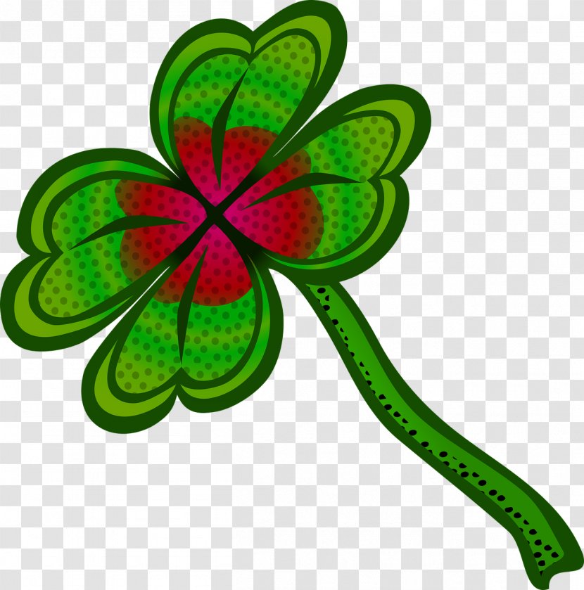 Ireland Four-leaf Clover Shamrock - Saint Patrick - Green Transparent PNG