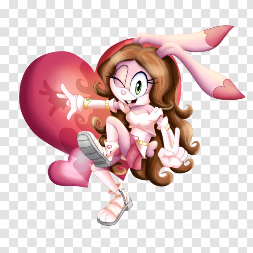 Fairy Vertebrate Cartoon Pink M - Heart Transparent PNG