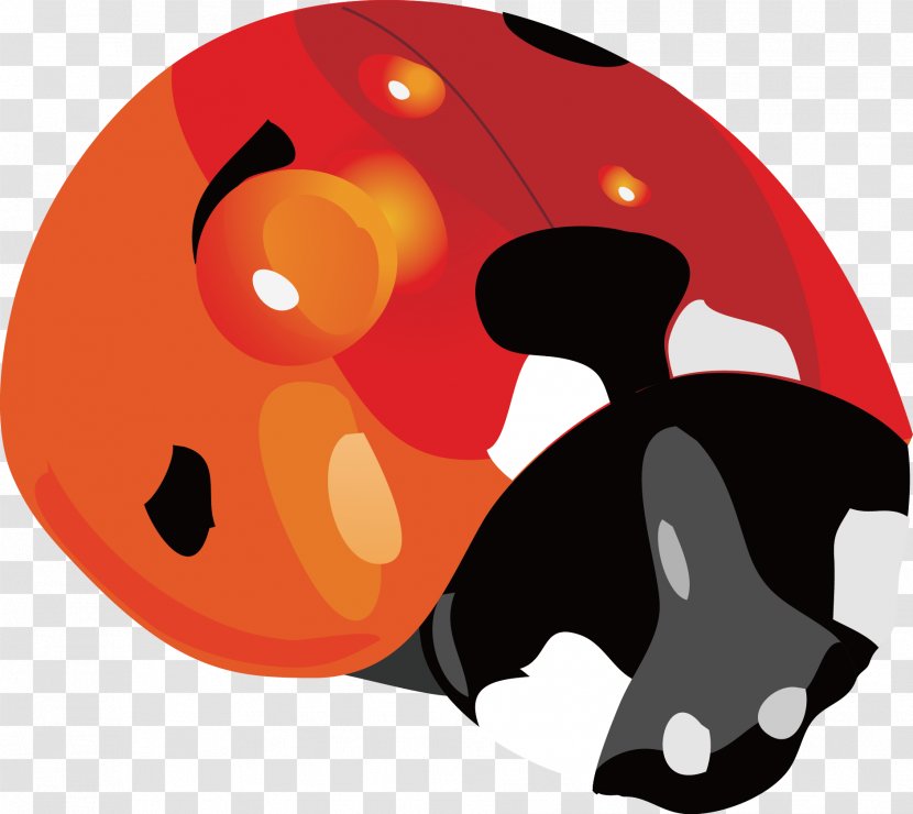 Clip Art - Orange - Ladybug Vector Transparent PNG