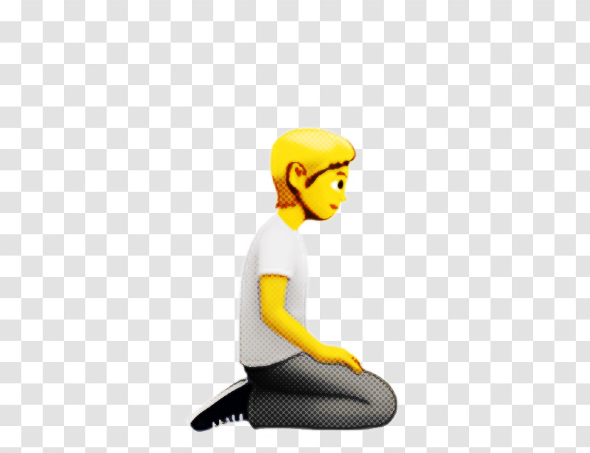 Physical Fitness Yellow Figurine Sitting Physics Transparent PNG