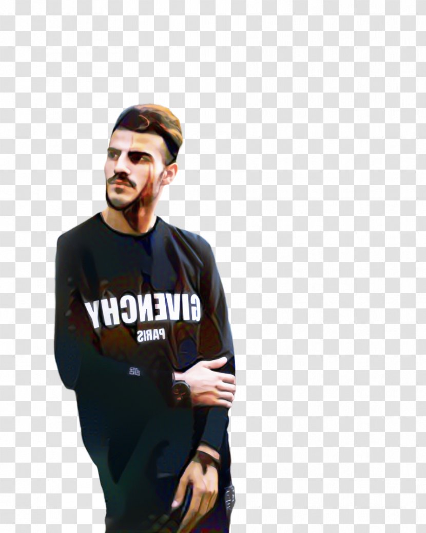 T-shirt Sleeve Outerwear Facial Hair - Gesture - Shirt Transparent PNG