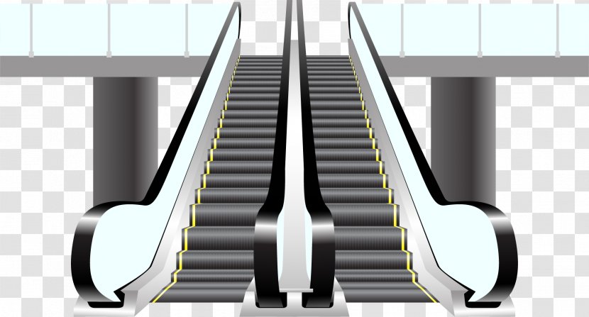 Escalator Stairs Clip Art - Handrail - Bridge Transparent PNG