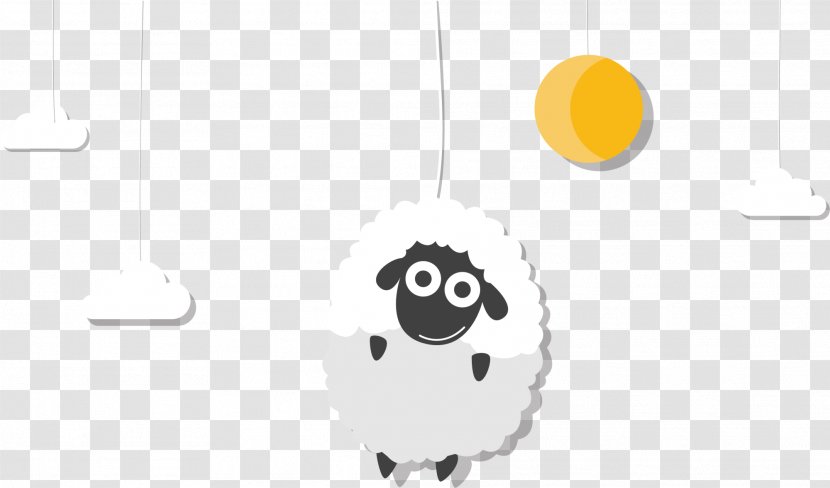 Brand Text Cartoon Illustration - Eid Al Fitr White Lovely Sheep Transparent PNG