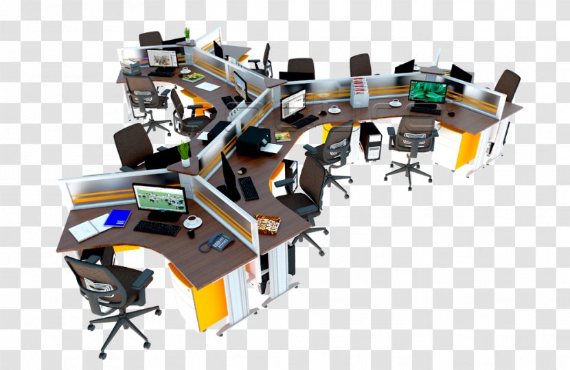 Table Office Desk Particle Board Furniture - Machine Transparent PNG