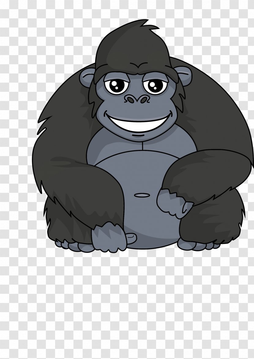 Gorilas (Gorillas) Animal Hunting Cartoon - Great Apes - Gorilla Transparent PNG