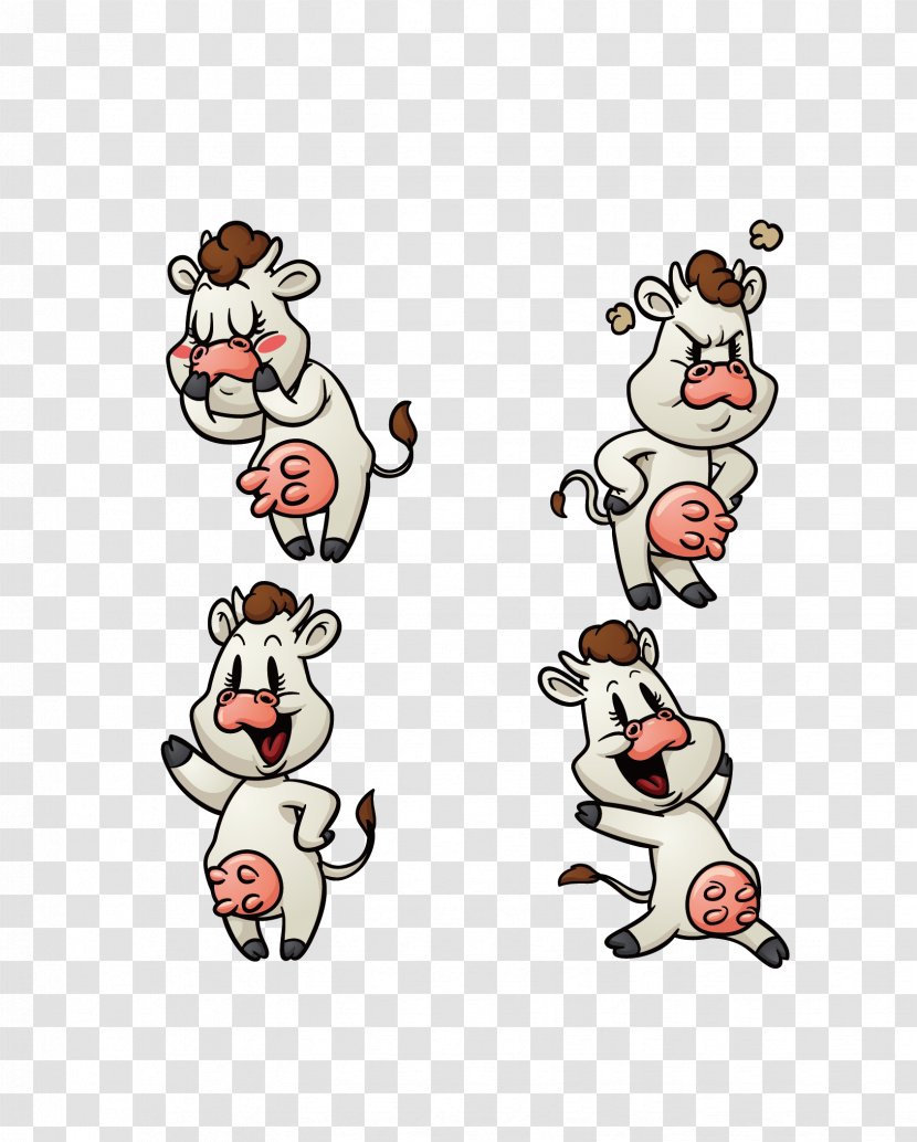 Holstein Friesian Cattle Milk Dairy - Poster - Cute Little Cow Transparent PNG