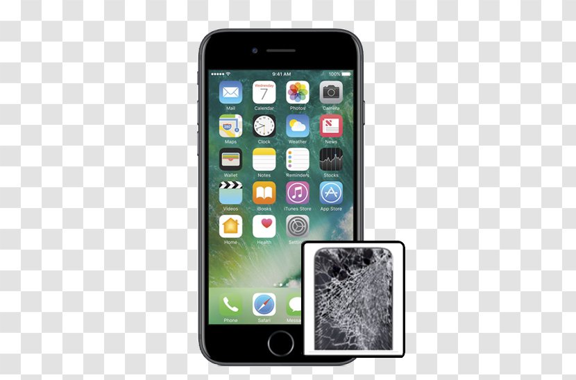 Apple IPhone 7 Plus 8 - Telephone - Broken Ipad Phone Screen Transparent PNG