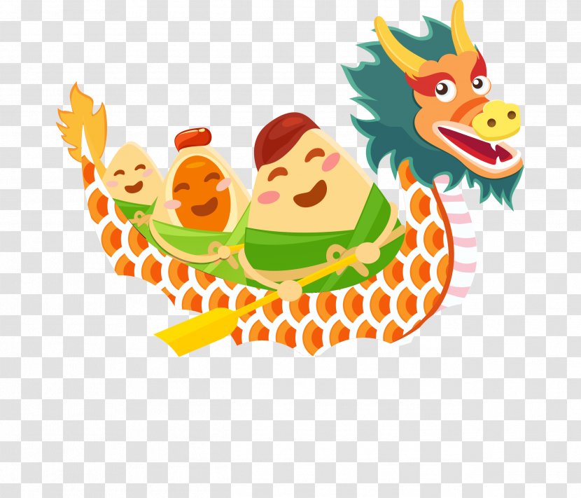 Zongzi Dragon Boat Festival Bateau-dragon Cartoon - Poster - Dumplings Transparent PNG