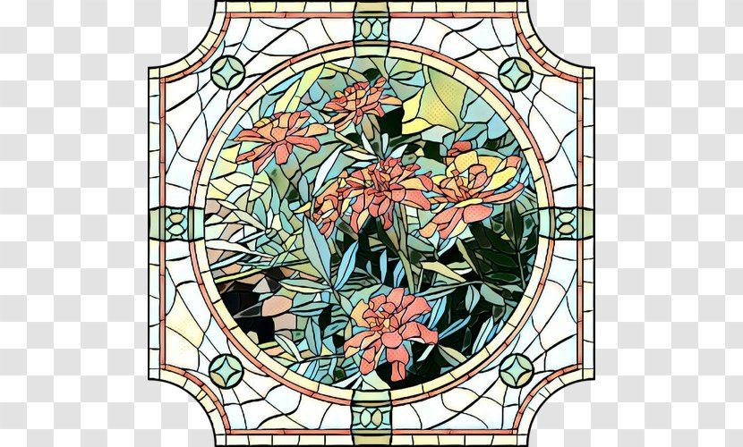 Glass Stained Pattern Mosaic Window - Visual Arts Plant Transparent PNG