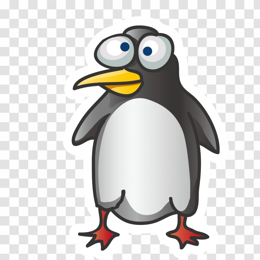 Penguin Cartoon Illustration - Coreldraw - Vector Sticker Transparent PNG