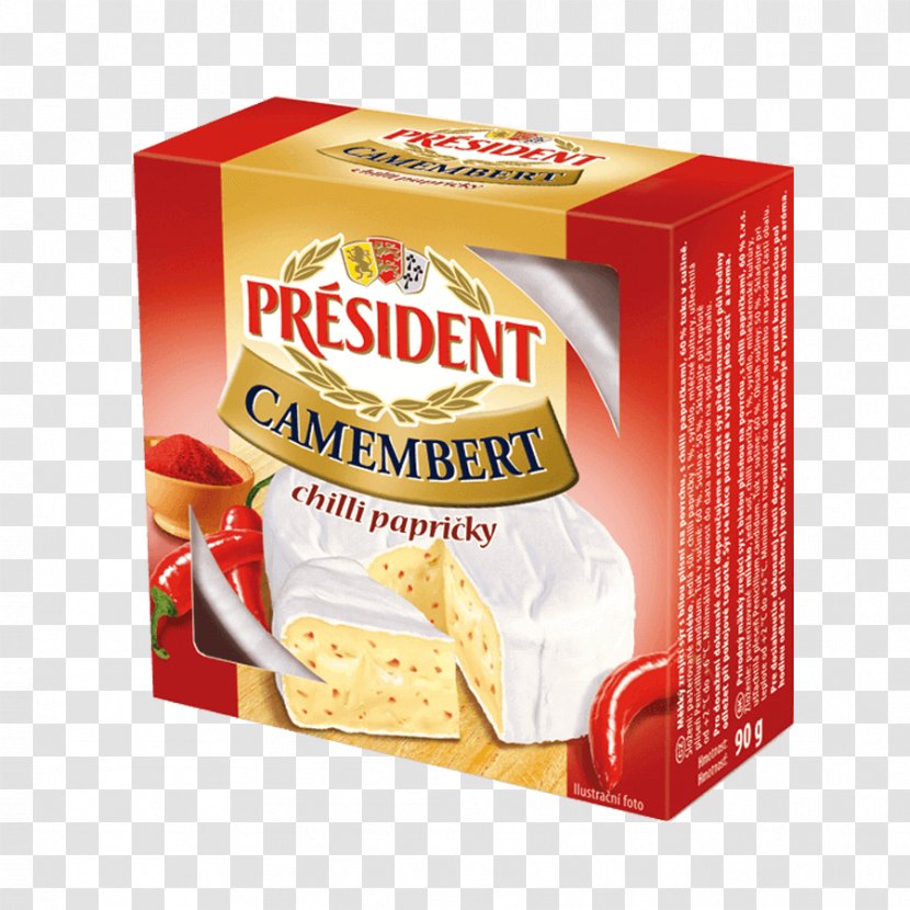 Processed Cheese Camembert Président Chili Pepper - Spice Transparent PNG