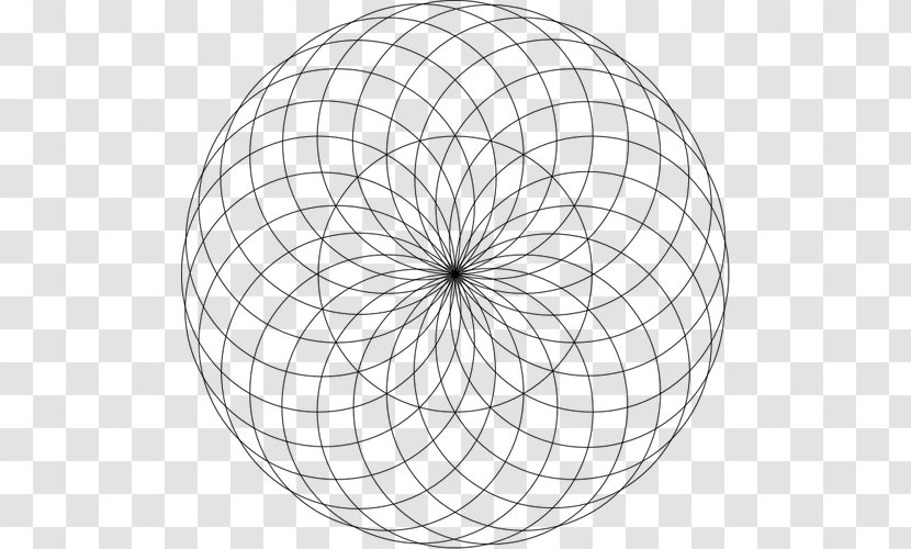 Sacred Geometry Art Clip - Black And White - Cobwebs Vector Transparent PNG