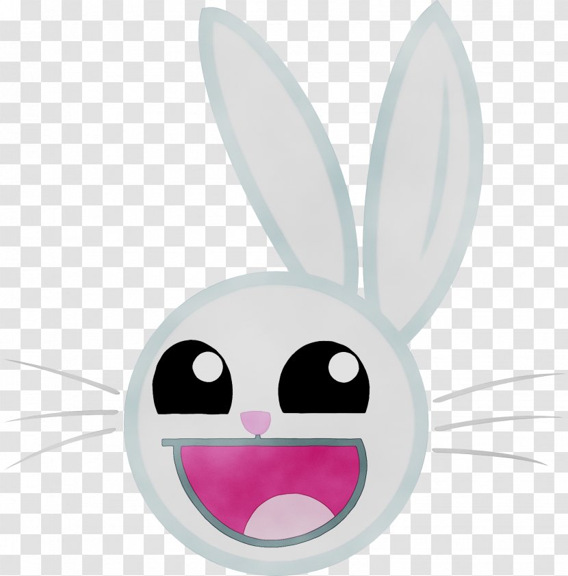 Easter Bunny Whiskers Snout Cartoon - Rabbit Transparent PNG