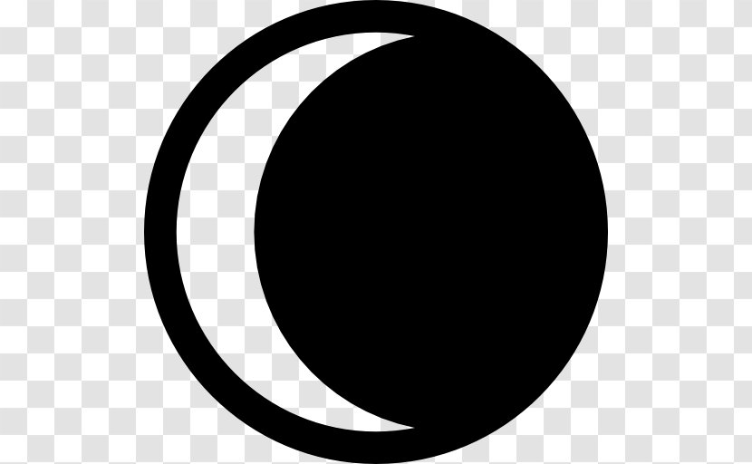Lunar Phase Moon Symbol Shape - Monochrome Transparent PNG