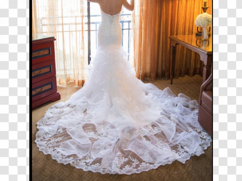 Wedding Dress Bride Satin Lace Gown - Flooring Transparent PNG