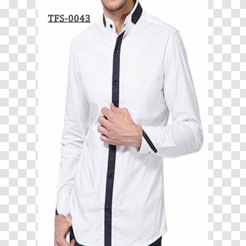 Dress Shirt Collar Sleeve Jacket - White - Casual Man Transparent PNG