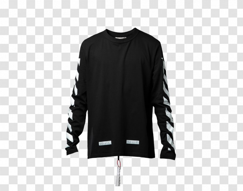 Long-sleeved T-shirt Off-White Hoodie - T Shirt - Offwhite Transparent PNG