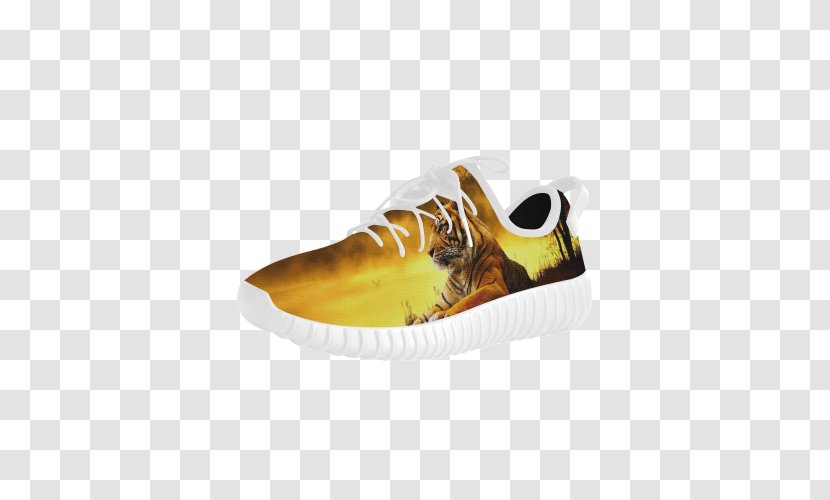 Sneakers Shoe White Sportswear Yellow - Tiger Running Transparent PNG