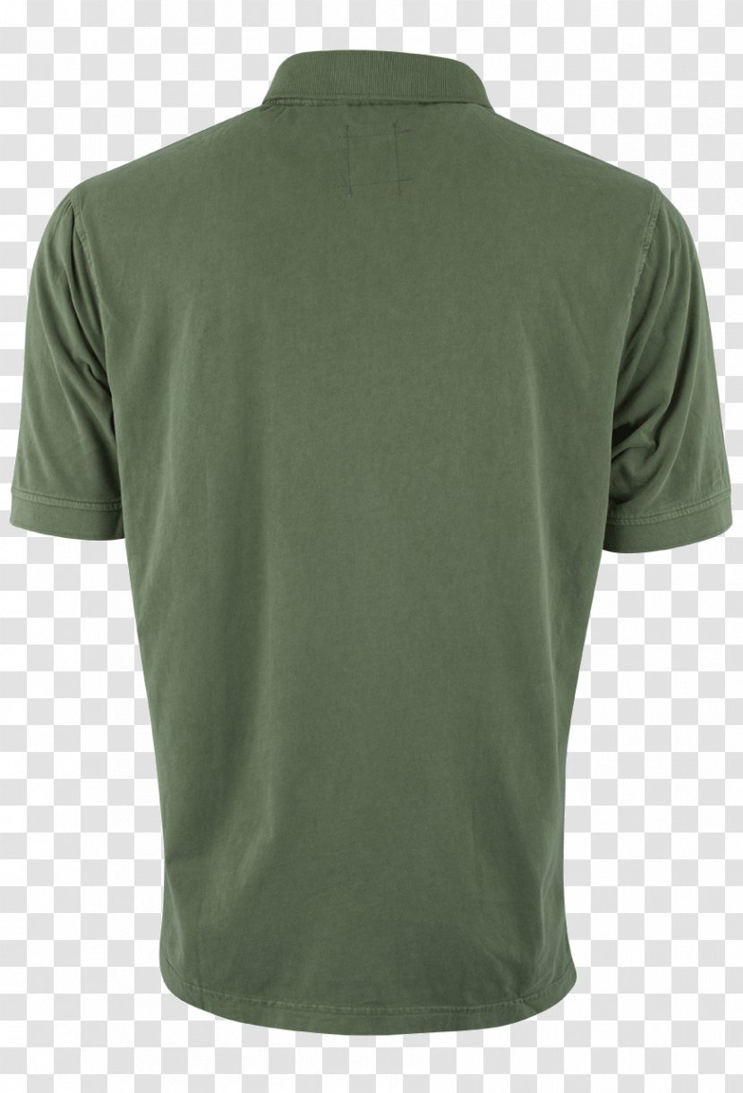 Tennis Polo Green Sleeve Neck - Shirt Back Transparent PNG