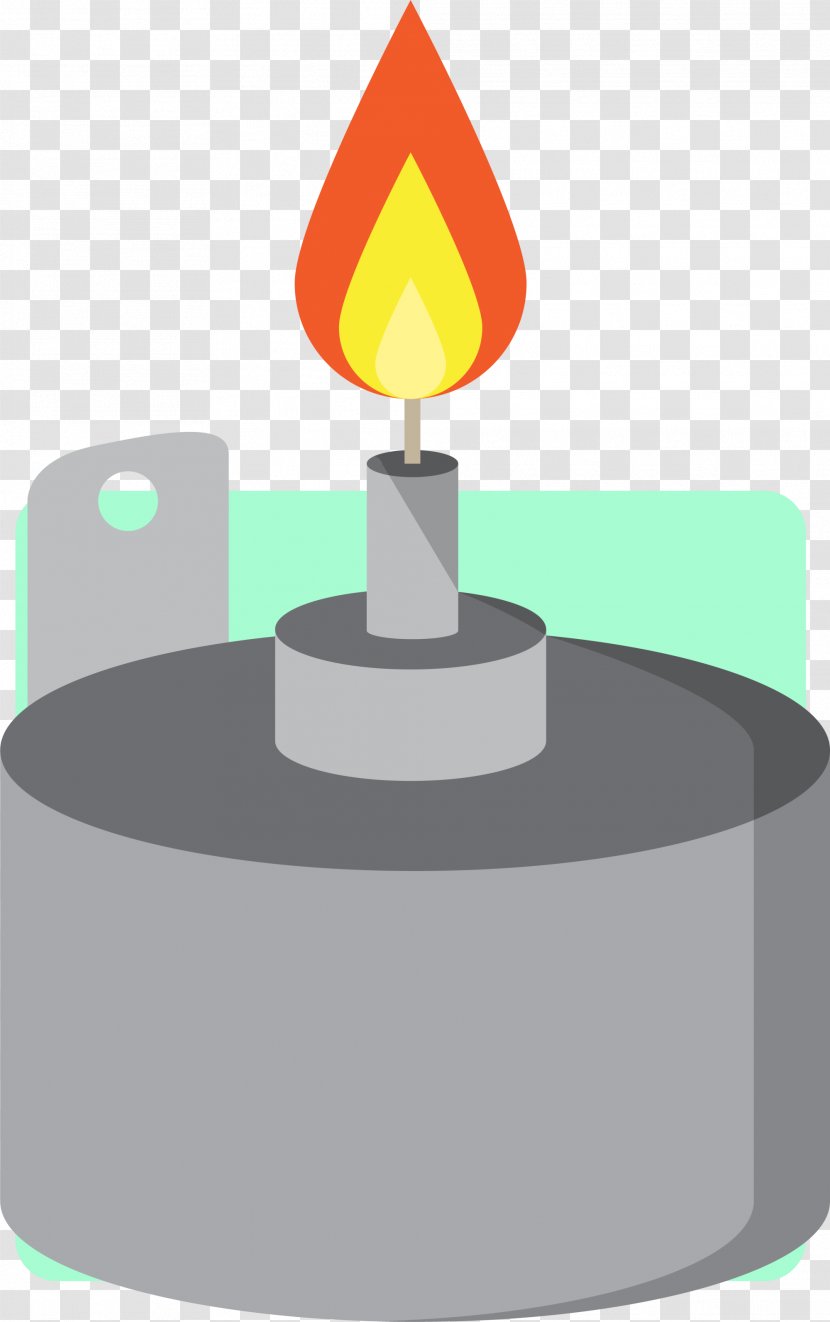 Grey Candle Clip Art - Flame - Simple Transparent PNG