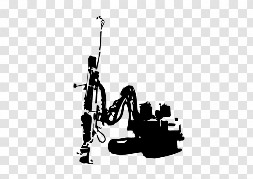 Drilling Rig Hydraulics Mining Hydraulic Machinery Augers - Monochrome Photography - T Roc Transparent PNG