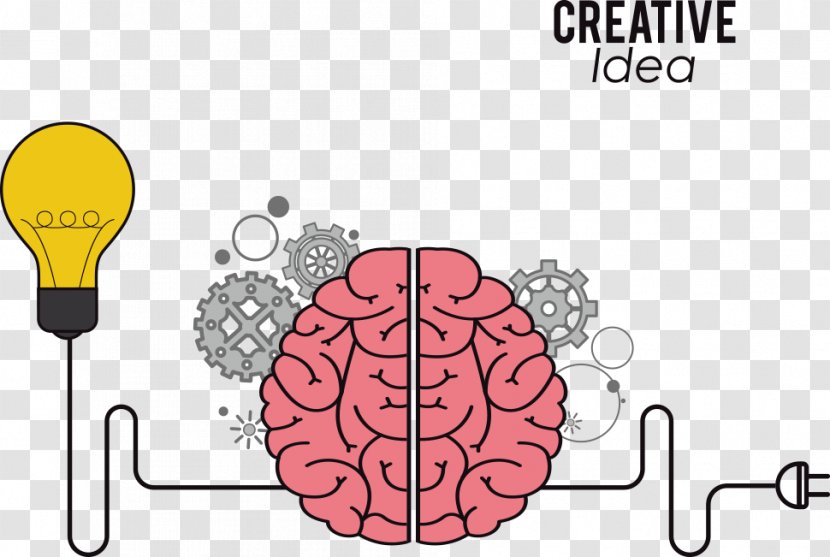 Cerebrum Icon - Watercolor - Vector Brain Bulb And Plug Transparent PNG