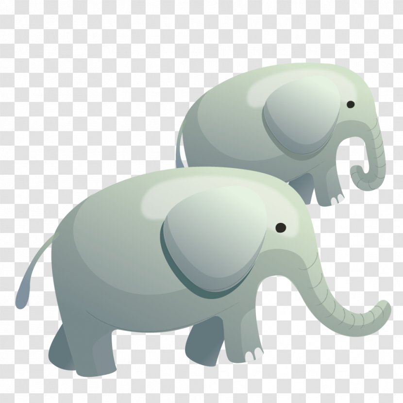 Indian Elephant African Cartoon - Animal - Two Transparent PNG
