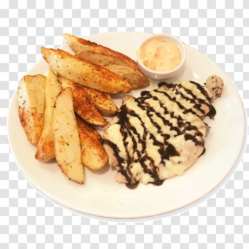 Potato Wedges Full Breakfast Risotto Italian Cuisine Chicken Fried Steak - American Food - Salad Transparent PNG