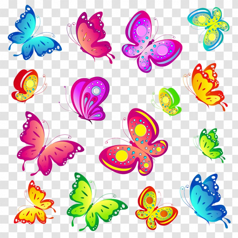 Butterfly Clip Art - Color - Creative Colorful Transparent PNG