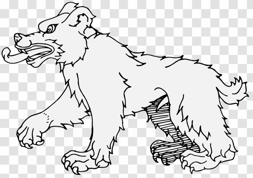 Dog Heraldry Line Art Bear - Walking Shoe Transparent PNG