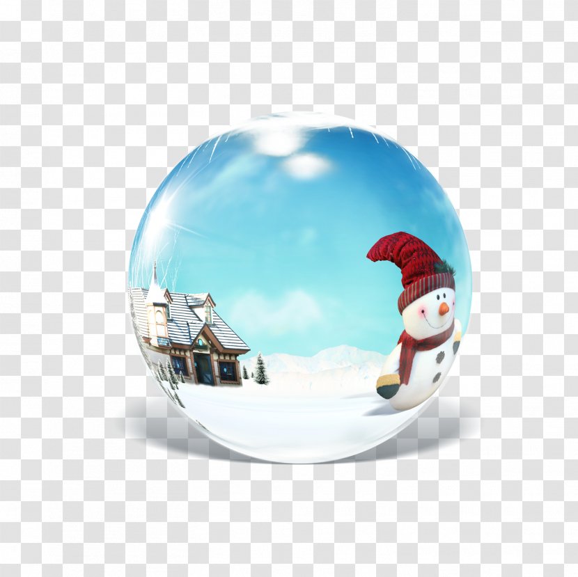 Crystal Ball Christmas - Sphere - Blue Transparent PNG
