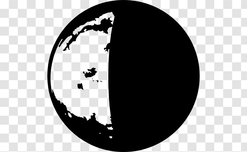 Lunar Phase Earth Moon Symbol - Black Transparent PNG