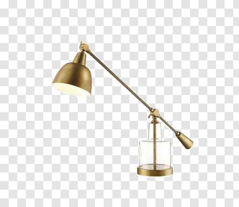 Brass Ceiling Light Fixture - Lighting - Glass Full Copper Table Lamp Transparent PNG